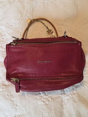 Givenchy Fuchsia Leather Crossbody with Gold Hardware